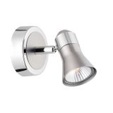 Satin Nickel   Chrome Aluminium  LED GU10 1x10 Watt 230 Volt   IP20 Bulb Excluded  D: 8 W: 11.5 H: 11 cm Rotating & Adjustable