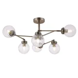 Modern Daisy Chandelier Brass