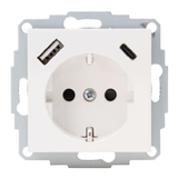 HK07 – Flush mounting socket, USB A/C,  output current maximum 3A, 5V,  55x55mm cover