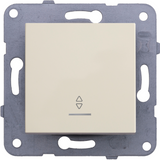 Karre Plus-Arkedia Beige Illuminated Two Way Switch