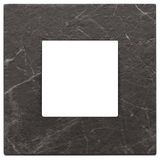 Plate 2M marbl.stoneware black Marquina