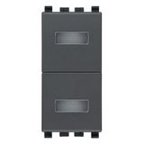 Neutral double indicator unit grey