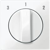 Central plate for fan rotary switch, polar white, glossy, System M