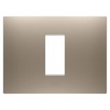 EGO PLATE - IN PAINTED TECHNOPOLYMER - 1 MODULE - LIGHT BRONZE - CHORUSMART