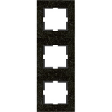 Novella Accessory Corian - Black Quartz Three Gang Frame