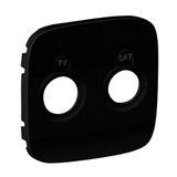 Cover plate Valena Allure - TV-SAT socket - black