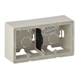 2-gang surface-mounting box Valena Life - 160 x 89 x 44.8 mm - ivory