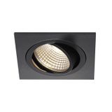 NEW TRIA DL SQUARE Set Downlight 6W, 38ø, 3000K, matt black