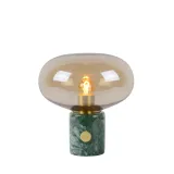 CHARLIZE Table lamp E27/40W Amber glass/Green marb