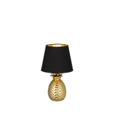 Pineapple table lamp 35 cm E14 gold/black