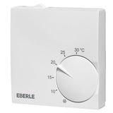 Active white room controller extra flat, 5-30C, AC 230V, 1 changeover contact, 5/5 A, heating/cooling switch, RAL 9016