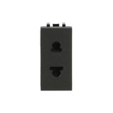 N2135 AN Socket outlet EU/US 2P Anthracite - Zenit