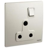 281128CH Mallia Senses 1 gang BS switched socket outlet - 15A