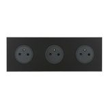 67837 Art d'Arnould universe Epure 2P+E power socket, RJ45 socket and television socket - matte black