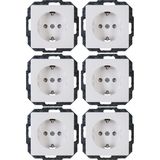 Profi-Pack: 6 Earthed socket outlets wit