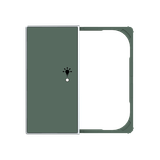 SRD-2-R-85CM Cover F@H SKY 2C.RI.Light for Switch/dimmer Two-part button Green - Sky Niessen