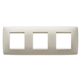 ONE INTERNATIONAL PLATE - IN TECHNOPOLYMER - 2+2+2 MODULES HORIZONTAL - IVORY - CHORUSMART