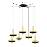 WHIZZ SATIN GOLD/BLACK PENDANT LAMP E27 60W 7L