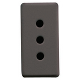 ITALIAN STANDARD SOCKET-OUTLET 250V ac - 2P+E 10A - P11 - 1 MODULE - SYSTEM BLACK