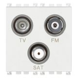 TV-FM-SAT single conn. 3outs white