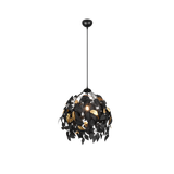 Leavy pendant 38 cm E27 matt black