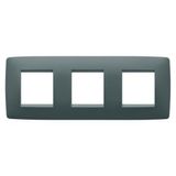 ONE INTERNATIONAL PLATE - IN PAINTED TECHNOPOLYMER - 2+2+2 MODULES HORIZONTAL - TEAL - CHORUSMART