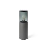 KILA POLE L.H400 E27 DARK GREY FUME GLASS