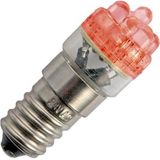 E14 8x Single LED T18x45 220V 10mA AC Red 25Khrs