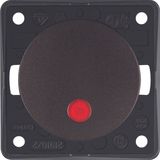 Ctrl on/off switch 2p imprint "0", red lens, Integro - Design Flow/Pur