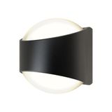 Misano Curve IP65 Bi-Directional Wall Light Warm White Black