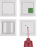 Emergency call set frame, S.1, p. white, matt, plastic