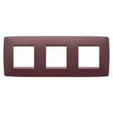 ONE INTERNATIONAL PLATE - IN PAINTED TECHNOPOLYMER - 2+2+2 MODULES HORIZONTAL - TUSCAN RED - CHORUSMART