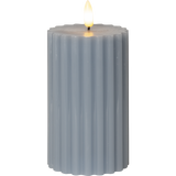 LED Pillar Candle Flamme Stripe