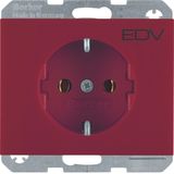 SCHUKO soc. out. "EDV" imprint, K.1, red glossy