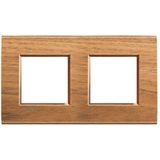 LL - cover plate 2x2P 71mm walnut