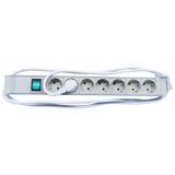 19" PDU, 7xSchuko with On/Off-Switch, Profile PVC 1.25U