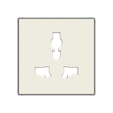 8539 BL Cover plate for Universal socket outlet - Soft White Socket outlet Central cover plate White - Sky Niessen