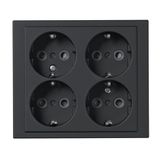 404EA-885 Socket outlet Black - Impressivo