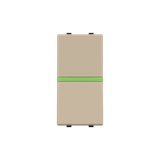 N2101.5 CV Switch 1-way Rocker/button Off switch 1-pole with LED exchangeable Champagne - Zenit