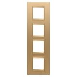 LUX INTERNATIONAL PLATE - IN METAL - 2+2+2+2 MODULES VERTICAL - GOLD  - INNER FRAME MATT GOLD - CHORUSMART