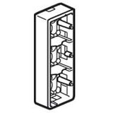 Surface-mounting box Mosaic - 3 x 2 vertical modules - depth 40 mm