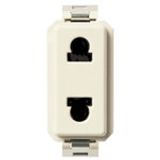 2P 15A USA+EU outlet for ø4,8mm plug