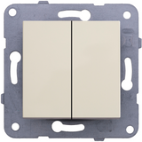 Karre Plus-Arkedia Beige Two Gang Switch