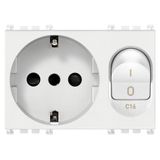 2P+E 16A P30 outlet +C16 CB white