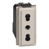 L.NOW - socket 2P 10/16A 250V sand