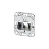 Keystone wall outlet flush mounted without cover 1 port unequipped