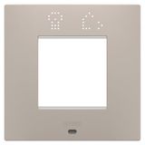 EGO SMART INTERNATIONAL PLATE - IN PAINTED TECHNOPOLYMER - 2 MODULES - DARK SAND - CHORUSMART