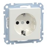 SCHUKO socket with washing machine marking, touch protection, plug-in terminals, polar white glossy, System M