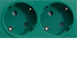 Systo Double socket Schuko Green