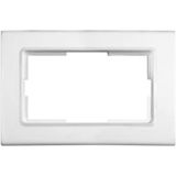 Linnera-Rollina Two Gang Flush Mounted Frame Beige